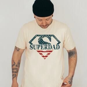 **SALE SuperDad Graphic American Flag TShirt Size XXL